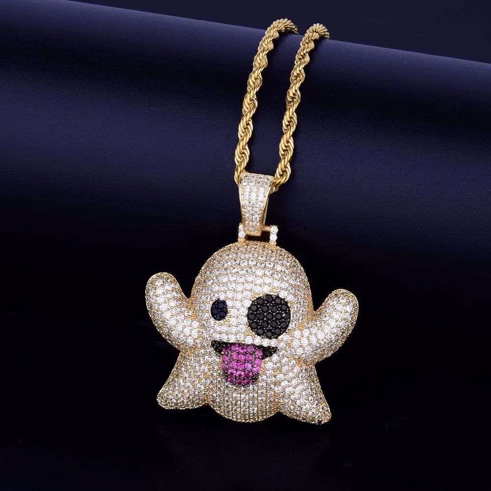 Emoji Ghost Men Necklace With Pendant